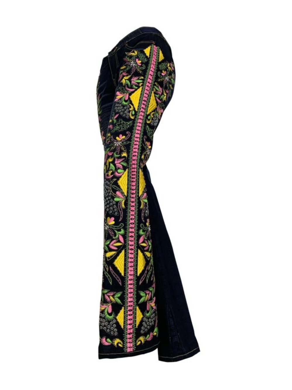 Designer Christian Lacroix Floral Embroidered Bootcut Jeans NWT